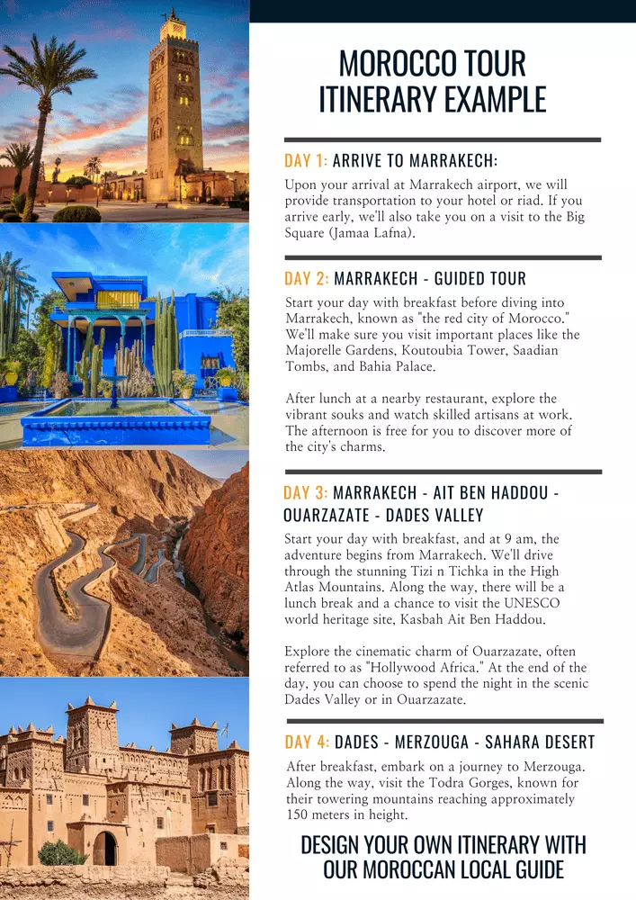 Morocco Tour Customized Itinerary